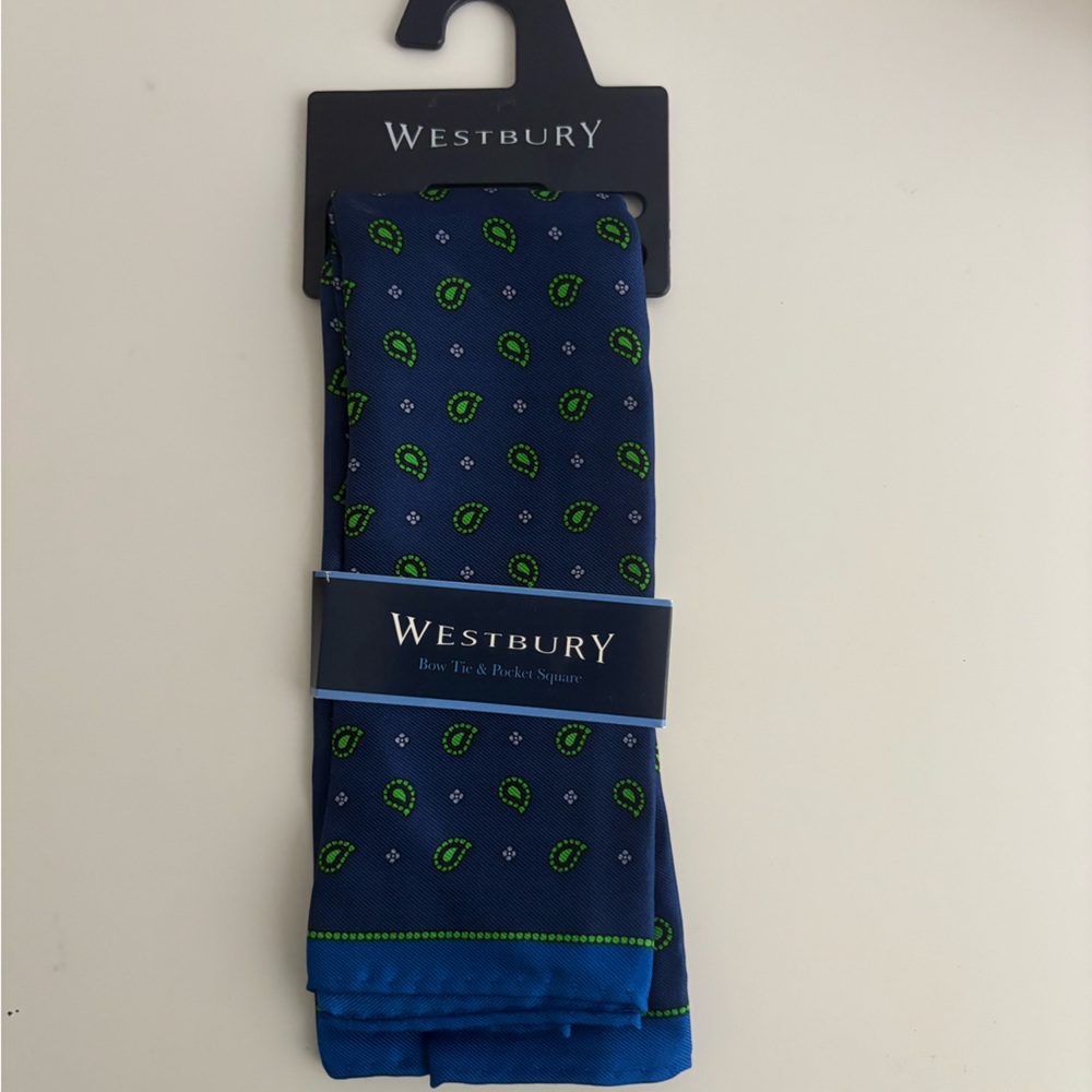 Westbury Blue and Green Paisley Tie